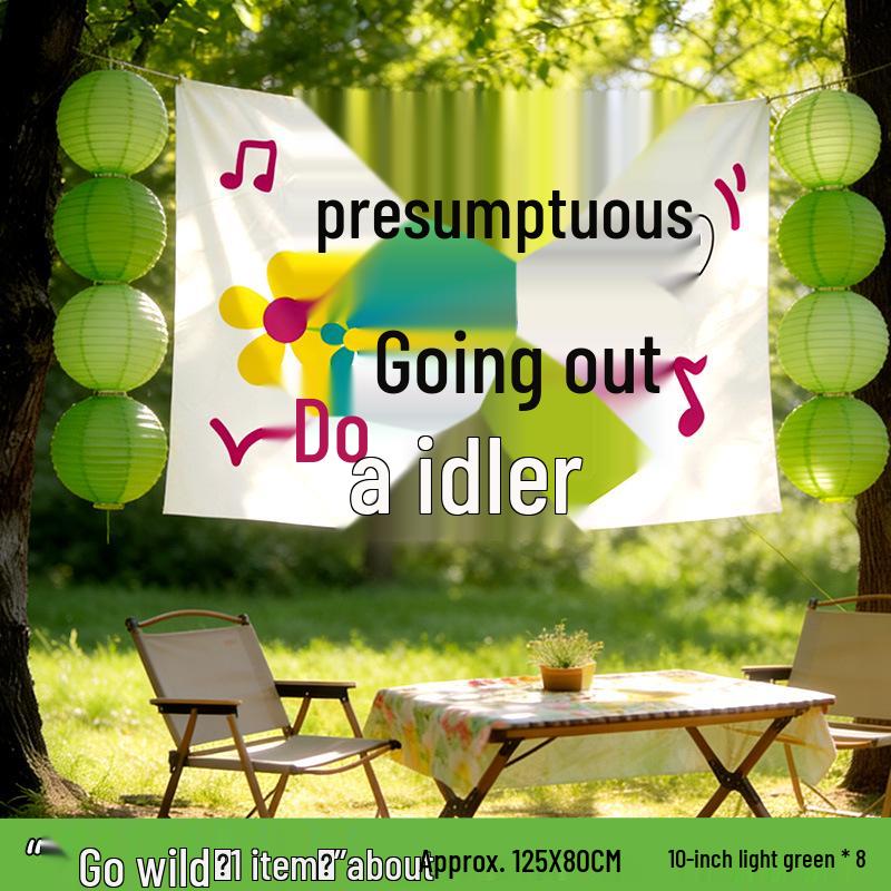 Spring Atmosphere Outdoor Picnic and Scenic Banner Decoration