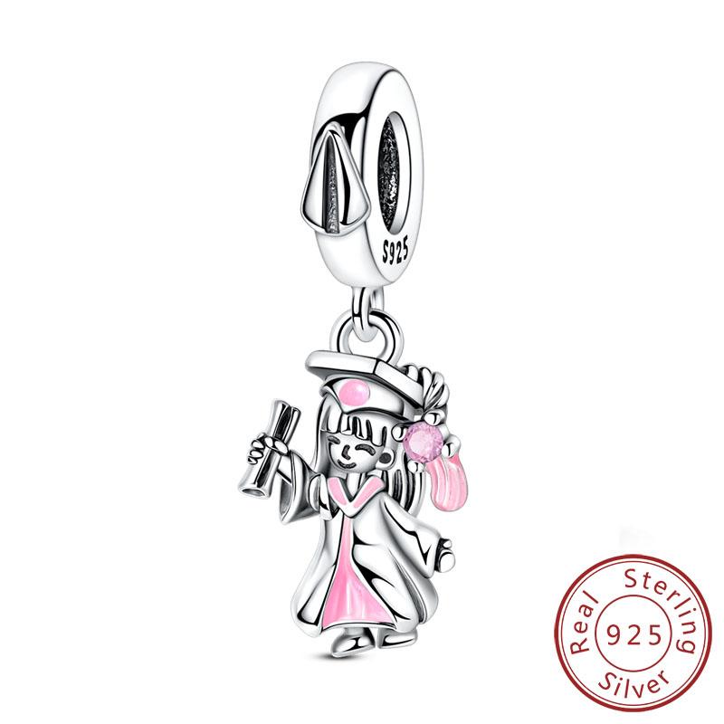 New Copper Charms Bead Penguin Owl Bow Heart Charm Fit Original Pendant Bracelet Jewelry Making For Women Gift