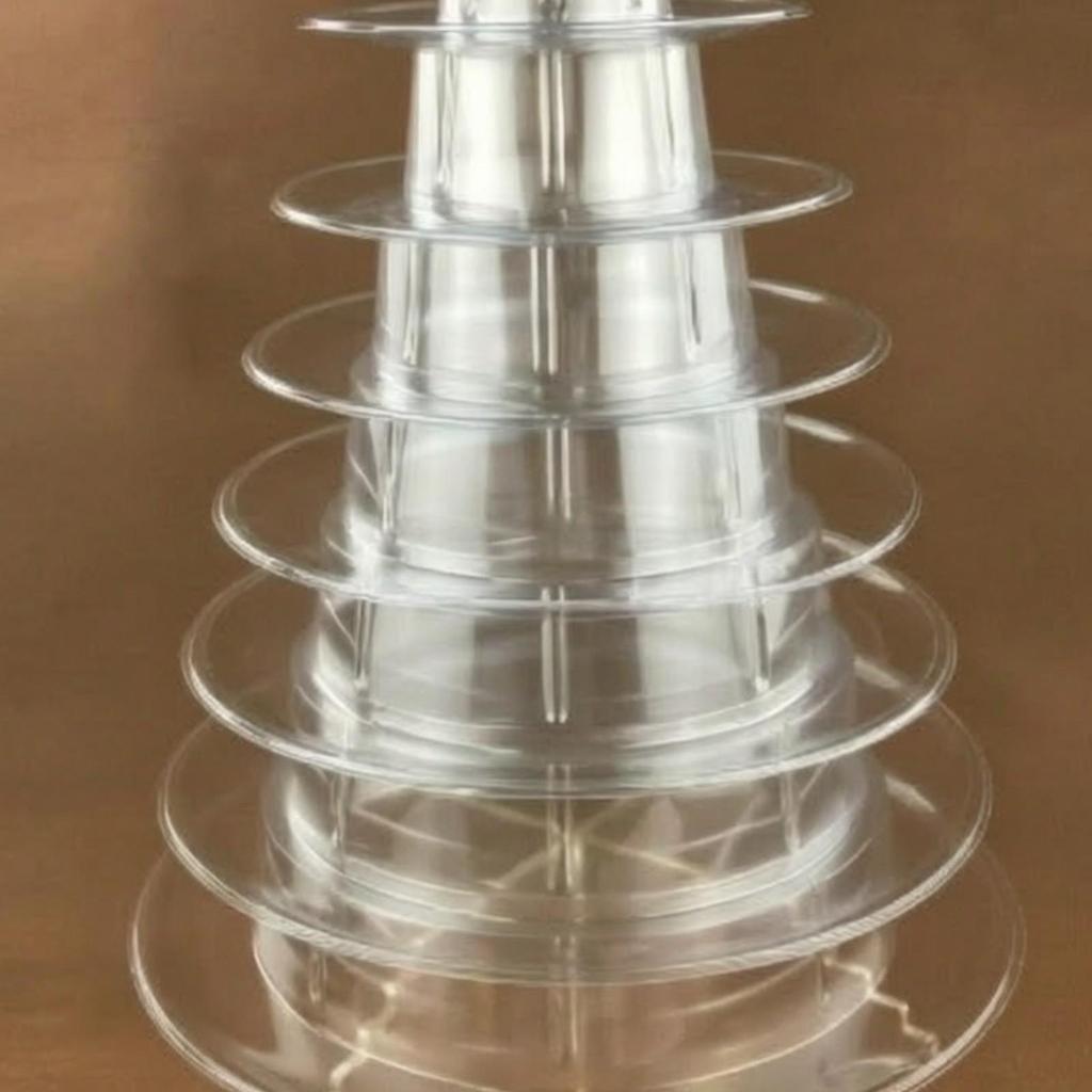 Macaron Stand Stackable 10-Tier Display Clear for Bakeries