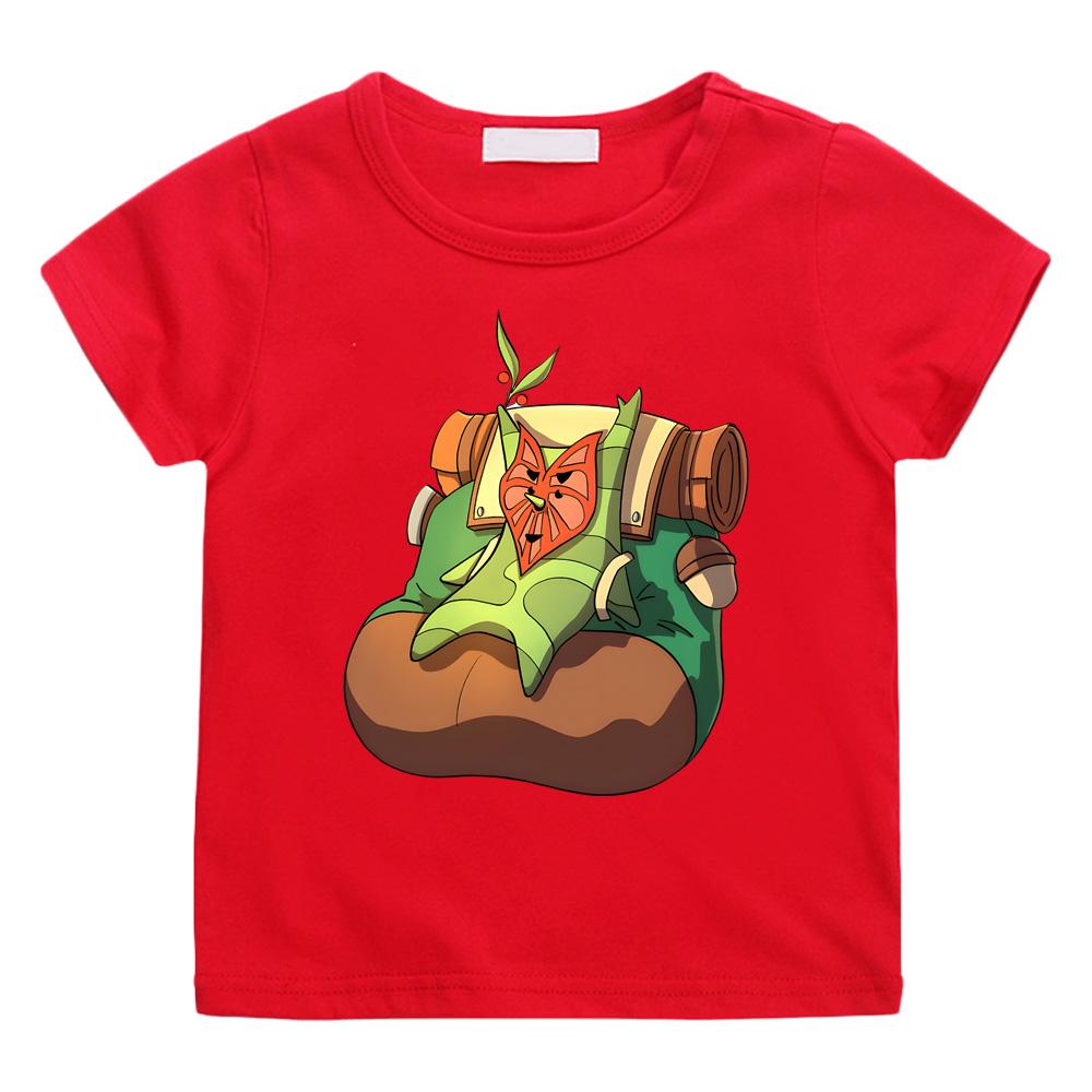 

Korok TOTK Summer Cartoon Print T-Shirt Kawaii Boys/girls O-neck 100%Cotton Short Sleeve Casual BoysGirls High Quality T Shirt 14T червоний