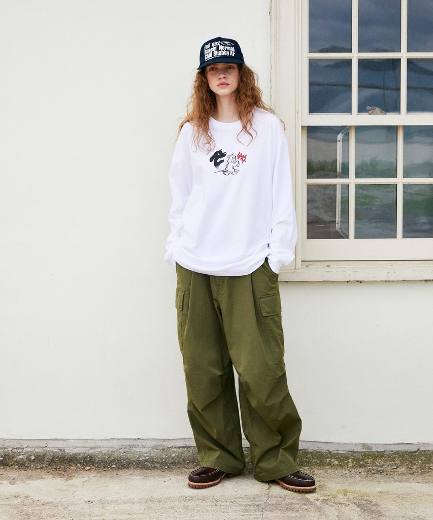 LMC Sketch Bear Long Slv Tee Vintage Blue