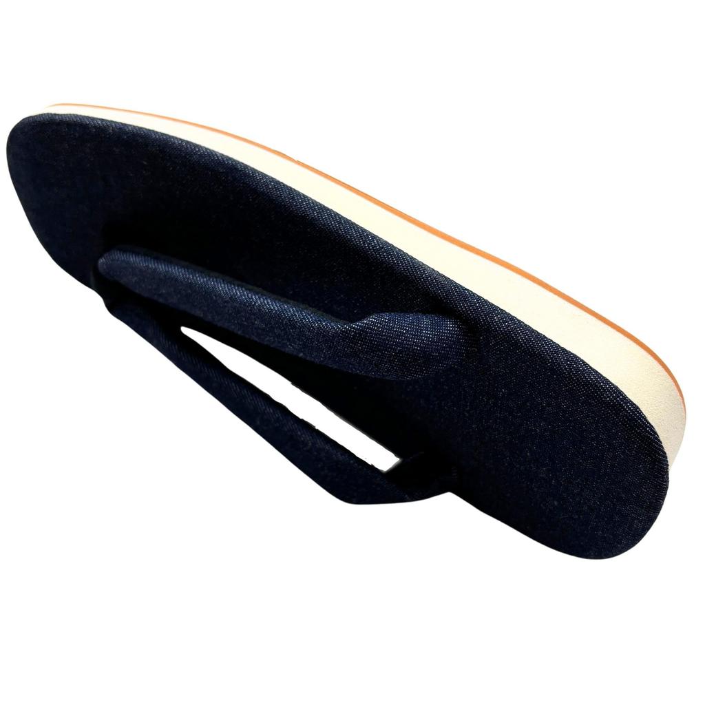 Edoten Shigi Geta Sandals, Made in Japan, Candy Sole, All Denim (Black Lining), Size LL