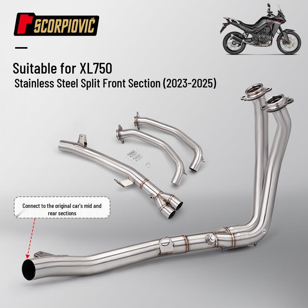 XL750 Front & Middle Exhaust Pipe Connector, Modified 51MM, Compatible with Original Exhaust 2023-2025