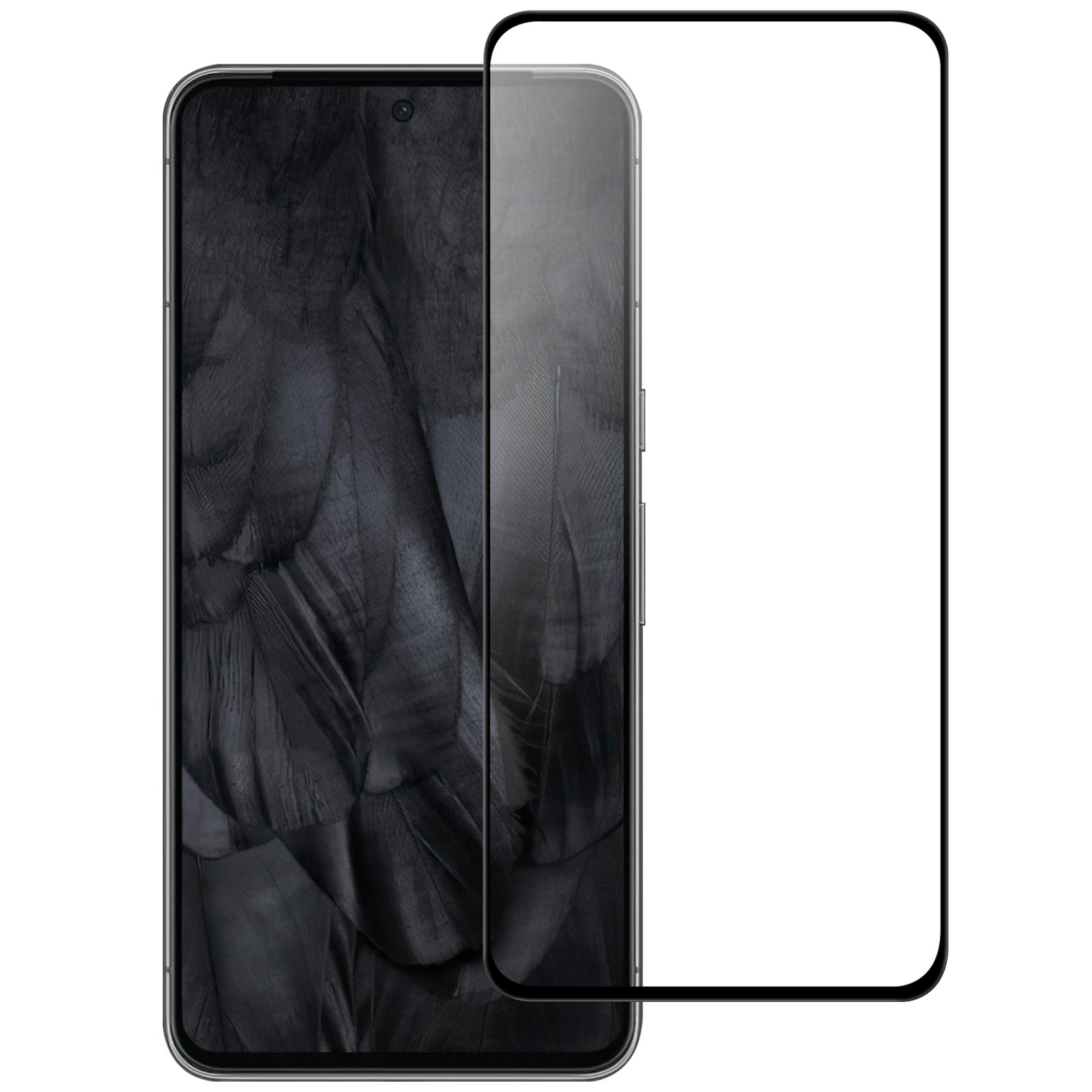 

For Google Pixel 8 Clear Cell Phone Screen Protector Black Edge Full Glue AGC Glass Screen Covering Film Type A