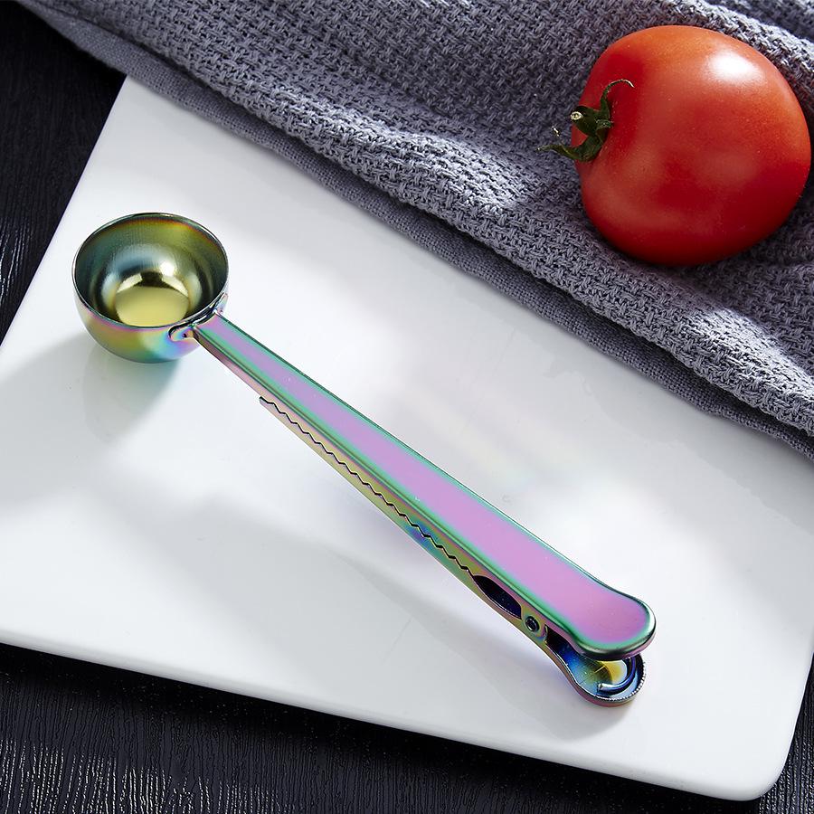 Multi-functional Stainless Steel Coffee Spoon & Sealing Clip
