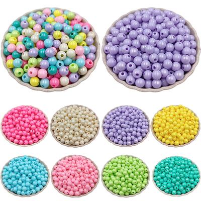 Creatieve Snoepkleur Handgemaakt Materiaal 100 STuks Sieraden Maken Accessoires Kralen voor DIY Handwerk Maken Acryl Kralen Massieve Losse Kralen 6 mm