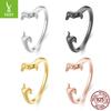 Popular Dachshund Open Ring Multi-Color Optional, Cute Animal 925 Sterling Silver Puppy Ring