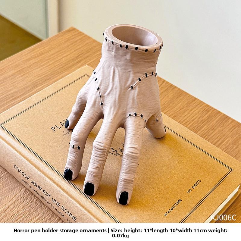 

Creative Ashdown Horror Palm Storage Pen Holder Personality Niche Makeup Brush Bucket Succulent Potted Plant Decorative Ornament