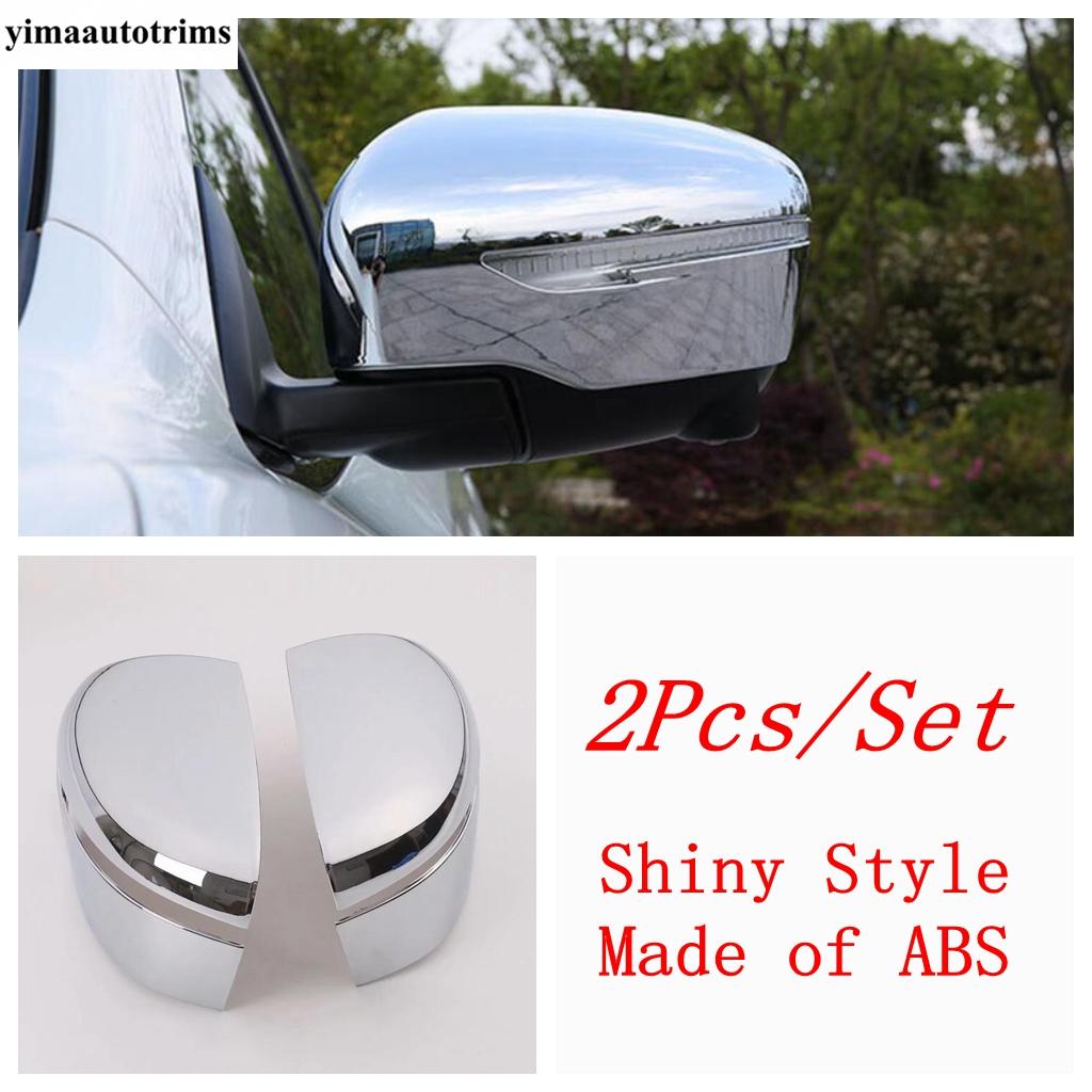 Door Handle / Rearview Mirror Cap Shell Cover Trim For Nissan Navara NP300 / Terra 2017 -  Chrome / Carbon Fiber Accessories
