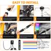 2PCS 1FT RGB LED Antennas With Warning Lights Antenna Led Bar Spiral Sequential Whip Light Off-road And UTV Accessories