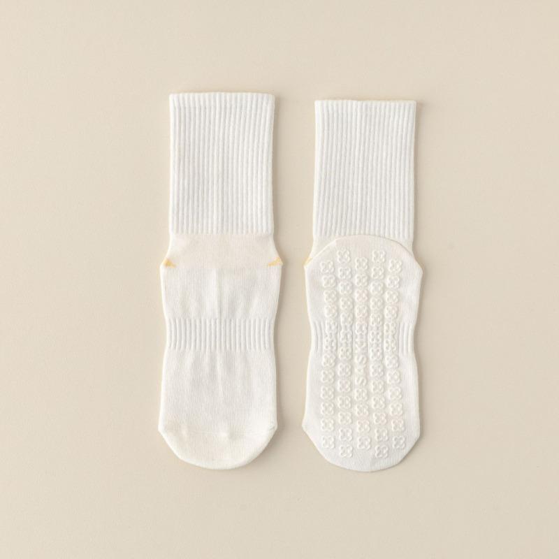 Yoga Socks, Women's Pilates Professional Sports Mid-calf Socks, Shock-absorbing Silicone Anti-slip Color-blocked Long Calf Socks