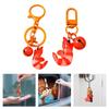 Cartoon Simulation Lobster Keychain Artistic Resin Pendant Bell Embellished Decoration For Girls Bag Accessories