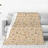 Scattered Horses Spotty On Taupe Blanket Soft Warm Flannel Throw Blanket Cover for Bed Living Room Picnic Travel Home Couch