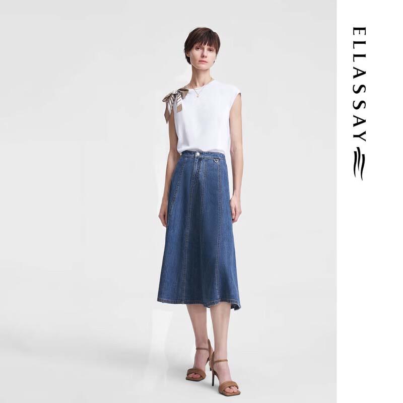 ELLASSAY Women's Elegant Scarf Knot Vest T-Shirt