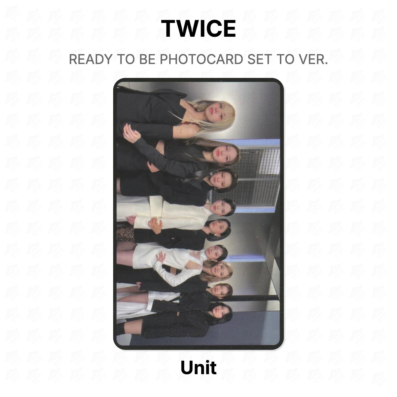 TWICE READY TO BE PHOTOCARD SET TO VER. Official Photocard Unit