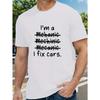 T-shirt Graphique Mécanicien pour Homme - Design Décontracté à Manches Courtes, Respirant Parfait pour l'Été