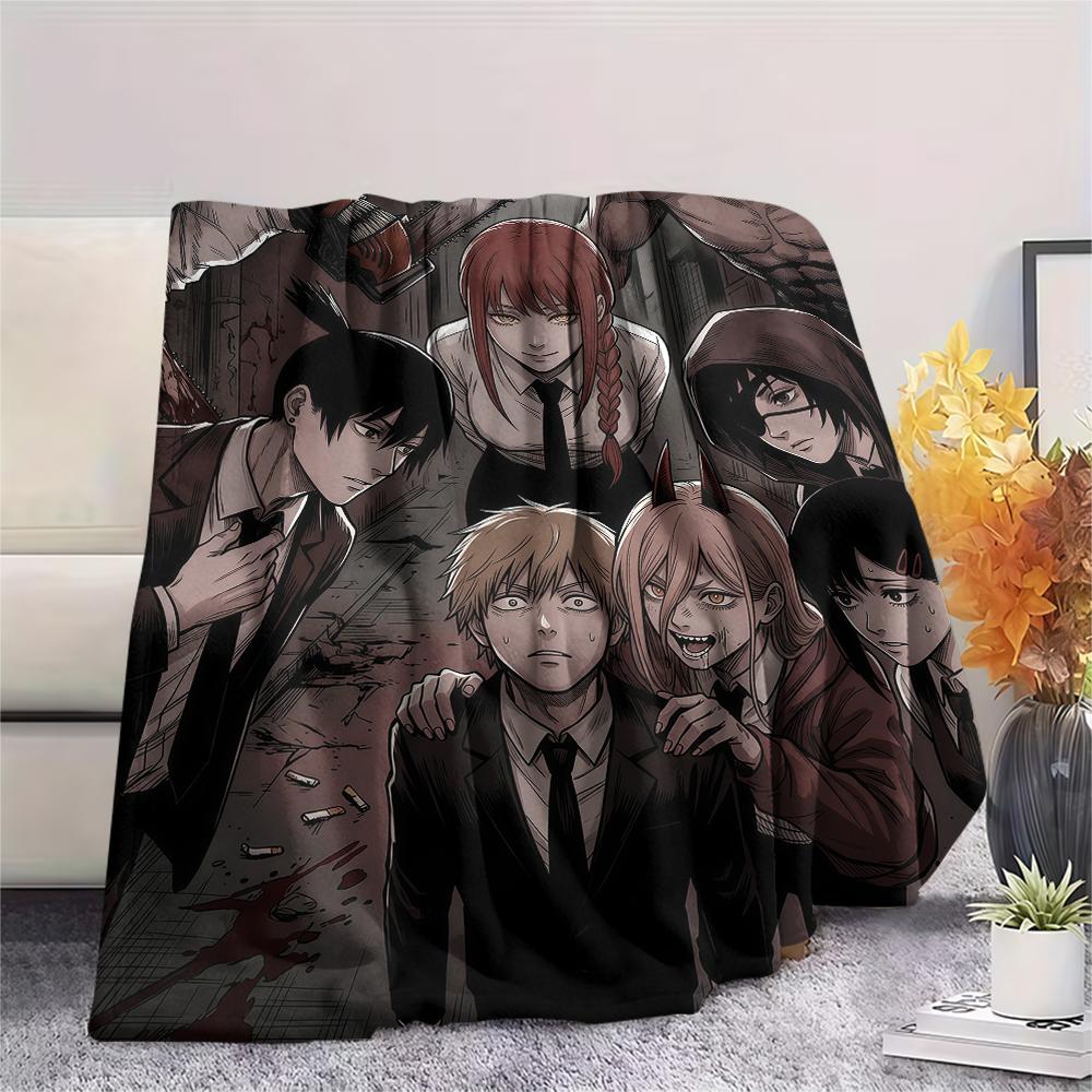 Chainsaw Man posterPrint Flannel Blanket, High quality Comfortable for All Seasons, Home Decor, Warmth and Comfort