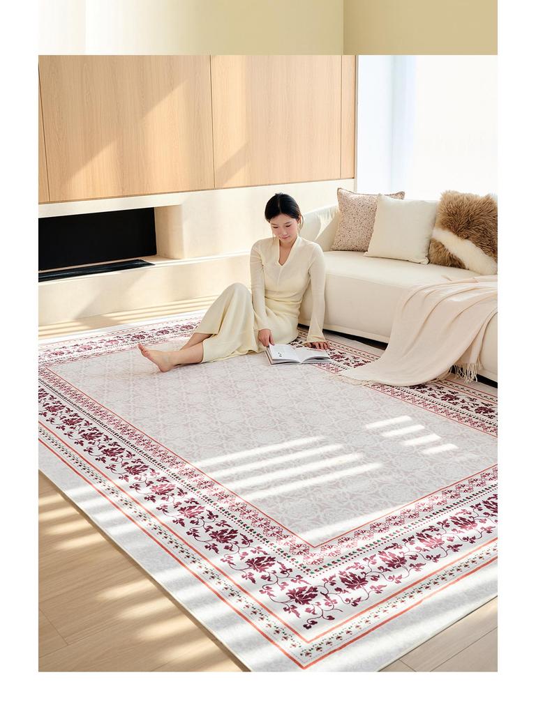 Bohemian Dirt-Resistant Living Room Carpet: Easy-Care, No-Wash 2025 High-End Light Luxury Sofa Blanket & Bedroom Floor Mat