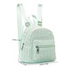 Women's Ethnic-Style Straw Backpack with Double Layer Zipper