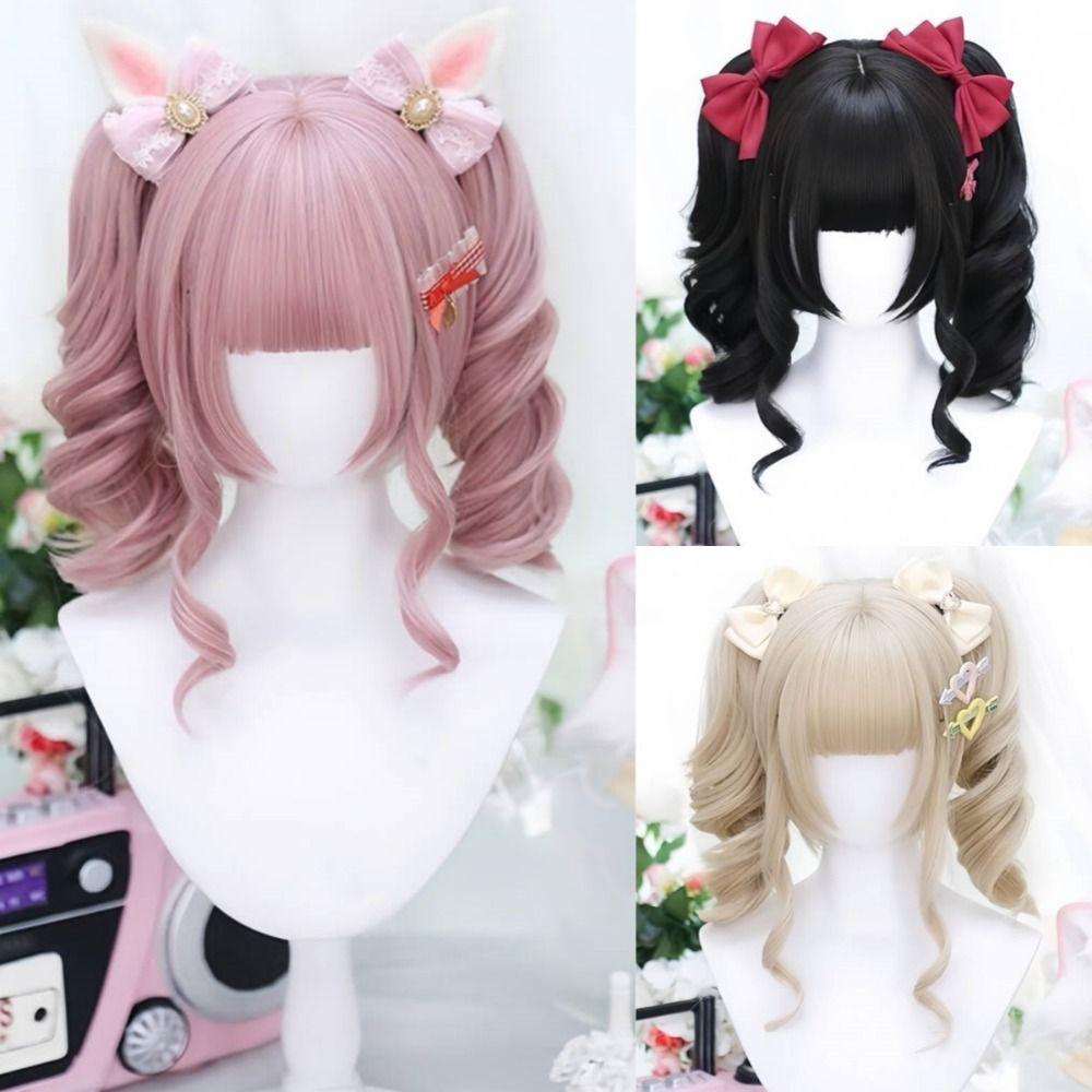 Princess Cut Synthetic Wigs With Bangs Harajuku Short Cosplay Lolita Hair  Carnival