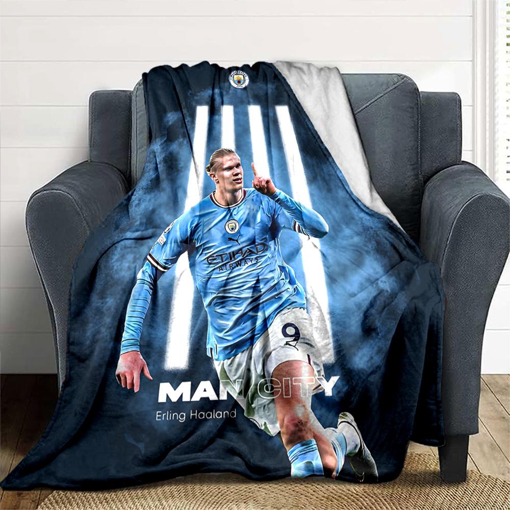1pc Haaland14 Blanket, Gift, for Men and Women, Soft Blanket, Good for Sofa Bed Couch Travel, Lightweight Flannel Blanket
