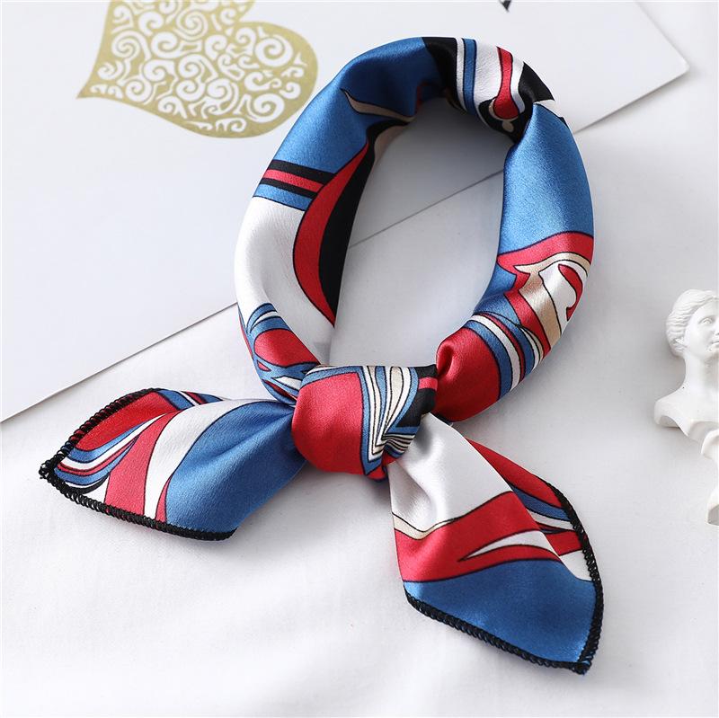 Small Silk Scarf Is Versatile, Small Square Scarf, Female Decorative Collar Scarf, Scarf, Headscarf, Hairband, Wrist Strap 50Cm