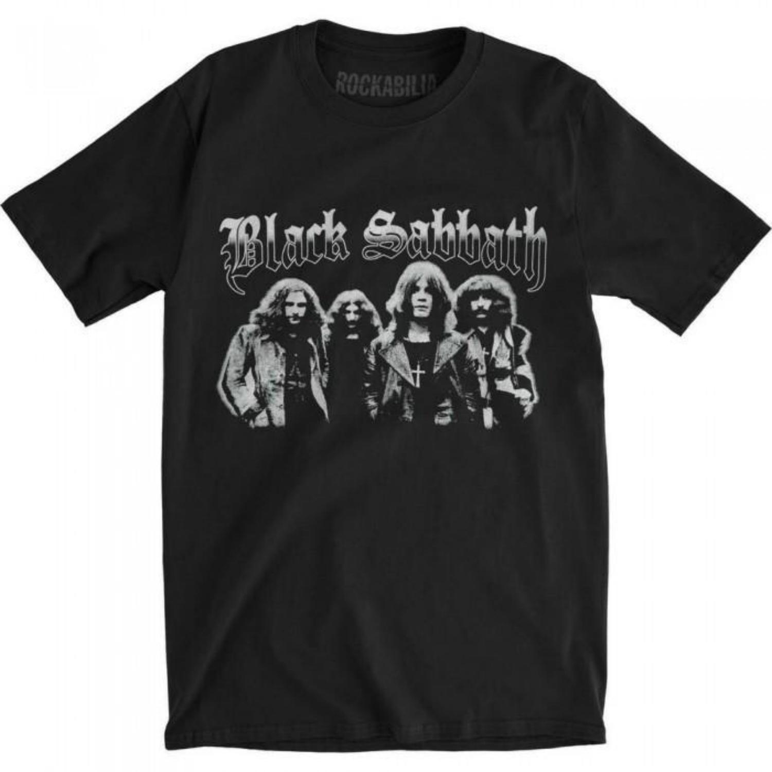 Унисекс Футболка с групповым фото Black Sabbath для взрослых S разноцветный