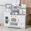 Wooden Playhouse with Water Circulating Fridge, Light & Sound Cooking Stove, Baby Toys Playground