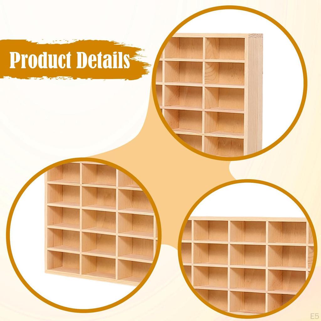 Wooden Toy Car Display Shelf Cabinet Home Party Gift Storage Rack Organizer Case for Farmhouse