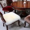 Elegant Chinese Style Leather & Fur Pure Wool Seat Cushion for Sofa/Chair/Stool