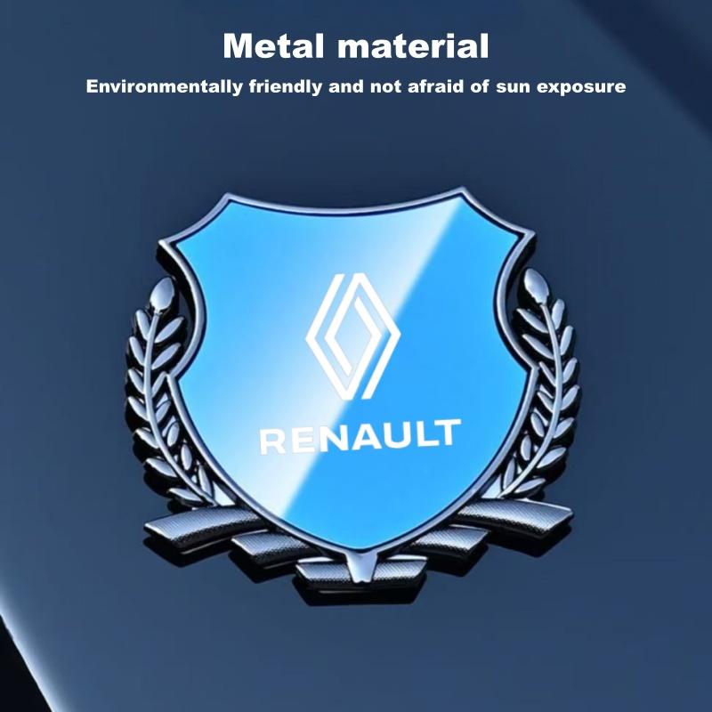 2026 Gorące Naklejki Wnętrza 3D Metalowy Błyszczący Znak Emblemat Naklejka na Bagażnik Okno Boczny Samochodu dla Renault Clio Megane Trafic