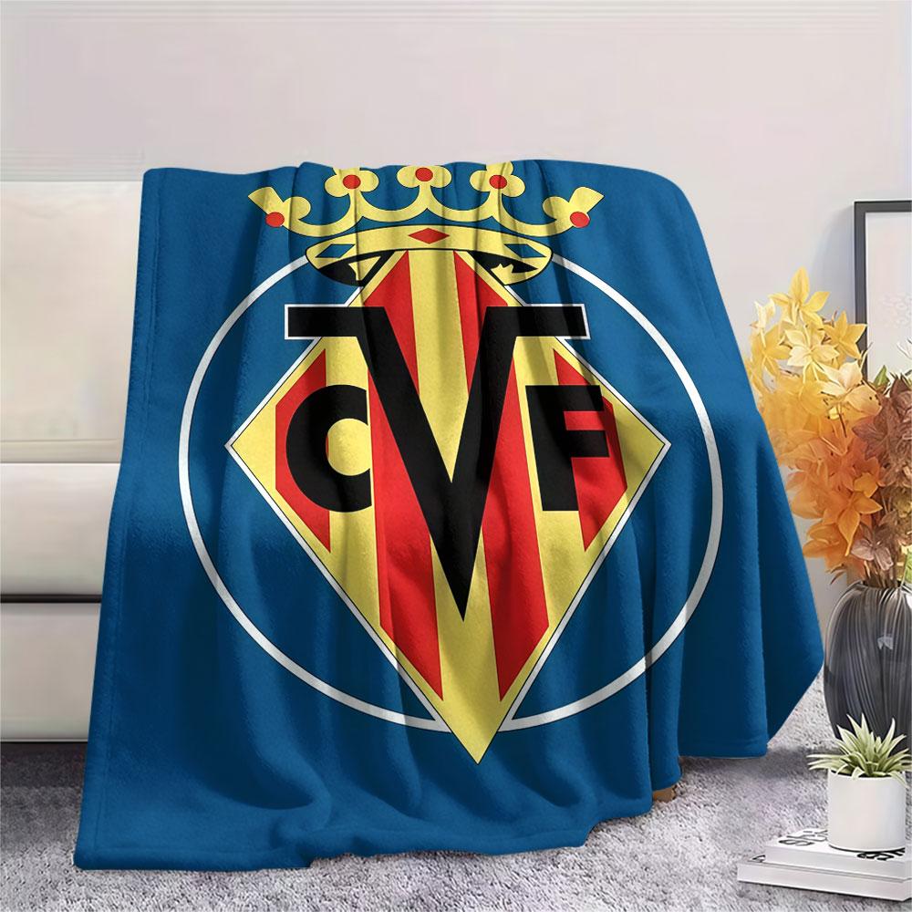 Villarreal CF logo FlAannel Blanket, High quality Comfortable for All Seasons, Home Decor, Warmth and Comfort