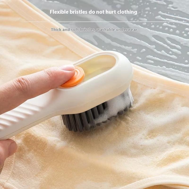 Shoes Brush Automatic Liquid Discharge Multifunction Press Out Shoes Cleaner Soft Bristles Clothes Brushes Cleaning Tool