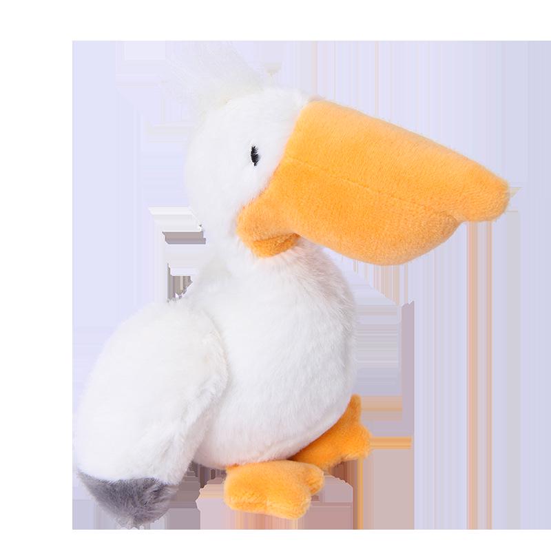 Simulation Pelican Plush Toy - Small Stuffed Animal & Bird Backpack Pendant