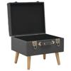 vidaXL Storage Stool 40 Cm Dark Grey Fabric