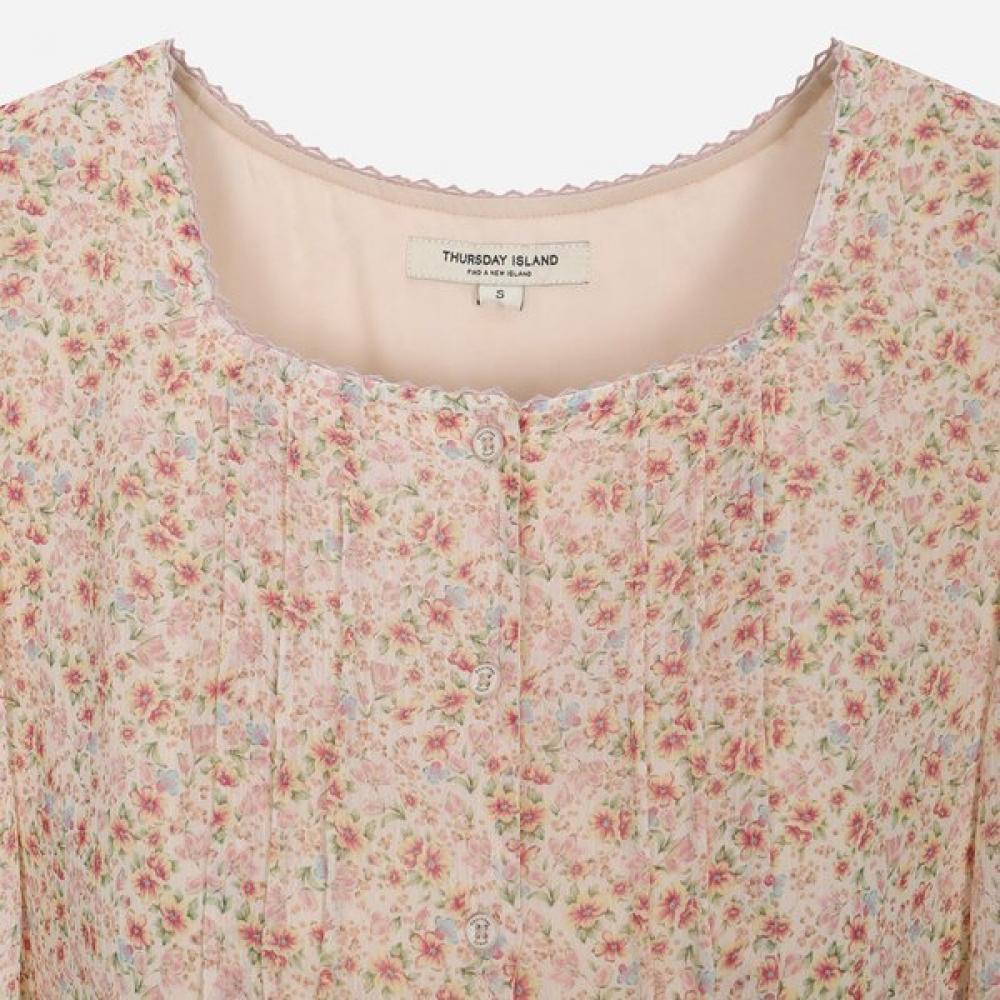 Thursday Island Women Border Mix Square Neck Dress T264mop281w