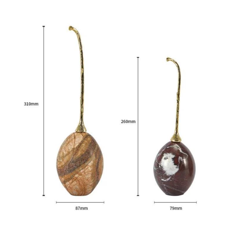 Creative Natural Marble Ornaments Dinosaur Egg Marble-patterned Egg Abstract Handicrafts Home Decoration Accessories