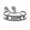 Handmade European Style Embroidered Love Bracelet with Tassels for Girls
