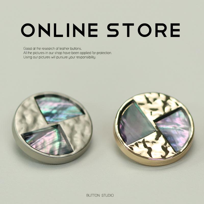 

5Pcs Xiaoxiang Retro Style Buttons Plush Women S Clothes Decorative Buttons Coat Cardigan Buttons Woolen Metal Buttons Coat Buttons 1 #[real shell fog silver] * 28L = 18.0 MM