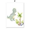 Nursery Nordic Poster and Prints Cute Dinosaur Egg Tree Leaf Monstera Wall Art Canvas Painting Wall Pictures Boy Kids Room Decor No Frame