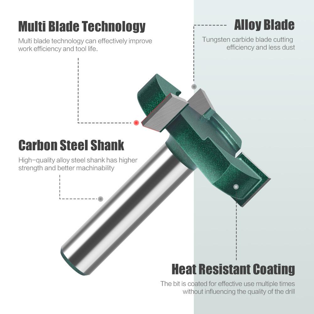 Dreischneidiges T-Messer, Nutfräser, Schlitzmesser, Vierschneidiges Schlitzmesser, Holzbearbeitungsfräser, Legierungsfräser, Schnitzmesser