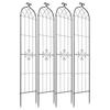 Garden Trellis, 220 X 52.5 Cm Rose Trellis, 4 Packs Garden Flower Rose Trellises with Powder-Coated Finish & Convenient Locking Design, Plant Support
