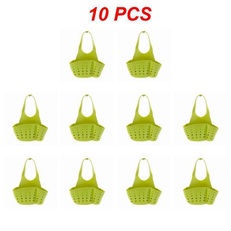 1~10PCS Sink hanging drain basket storage hanging basket storage rack drain rack adjustable snap- soap sponge rack kitchen
