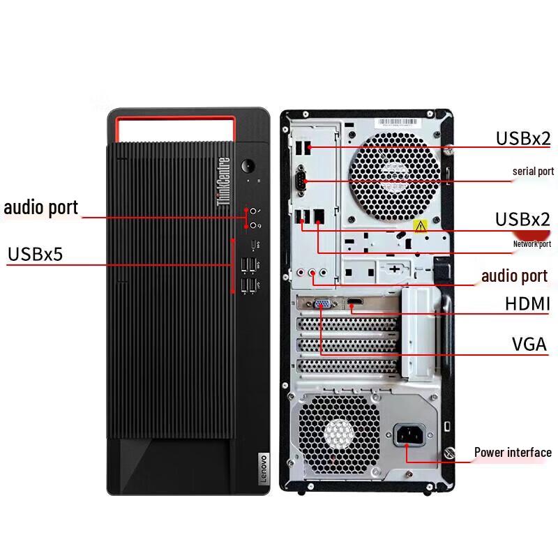 Lenovo KaiTian M99h G1t Secure Commercial Desktop with 23.8-inch Monitor (CN version)
