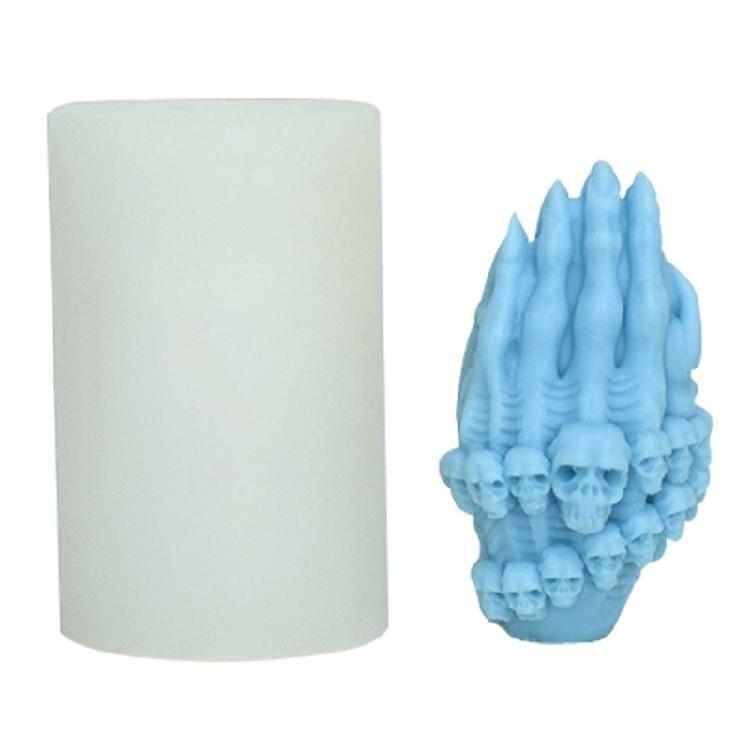 Skull Hand Candle Mold Skull Hand Silicone Mold Non-stick Easy to Mold 1