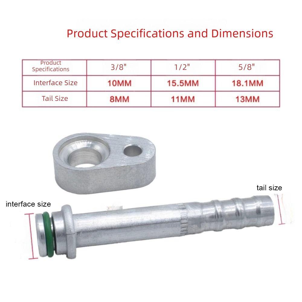 Aluminum Air Conditioning Pipe Joint Eco-friendly Pipe Head Car a/C Repair Parts  AC System Service