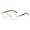 New Fashionable Metal Oval-Frame Sunglasses Retro Street Style Sun Glasses Unisex Outdoor Travel Anti-UV Shades UV400