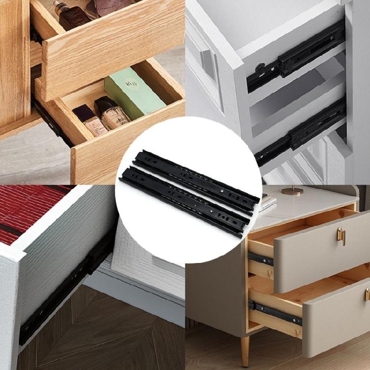 1Pair Soft Close Drawer Track Rail Cold Rolled Steel Buffer Drawer Slides Hydraulic Damping Buffer Furniture Hardware