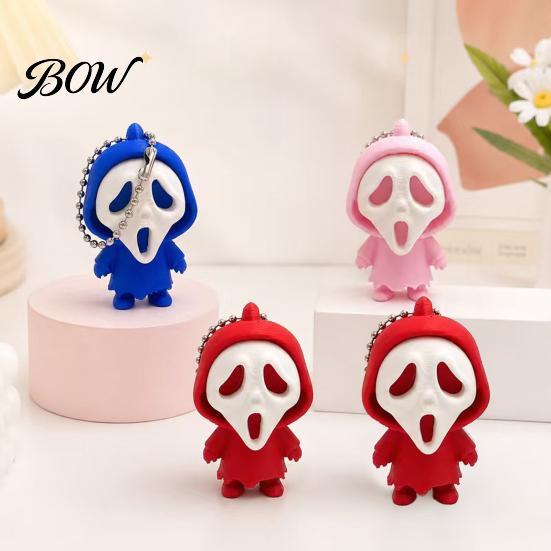 Decorative Skeleton Accessory Mini Screaming Keychain Pendant, 3D Printed Halloween Pendant Hanging Decor, Backpack Schoolbag Purse Bag Charm