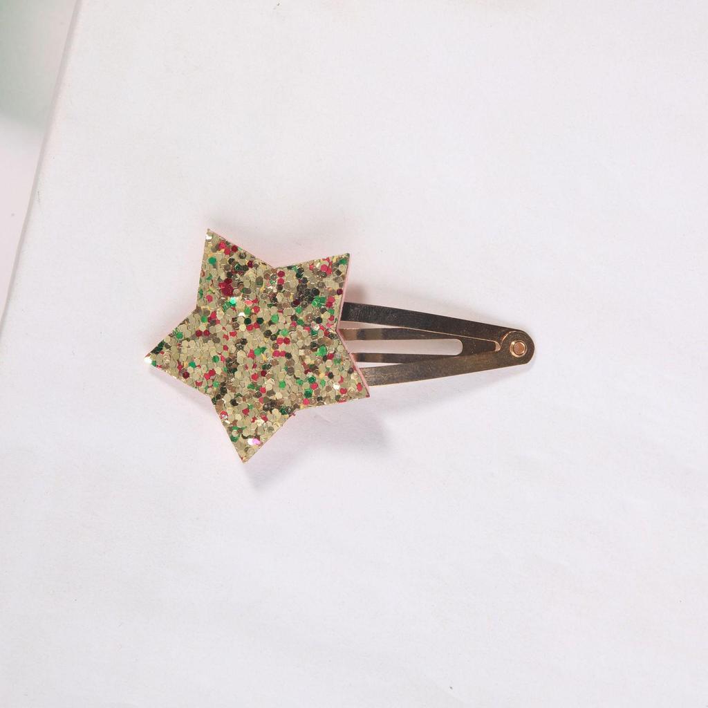 Sequin Cartoon Star Children's Butterfly & Heart Hair Clip Set